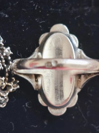 Conjunto Plata Portuguesa Anillo y Pendientes
