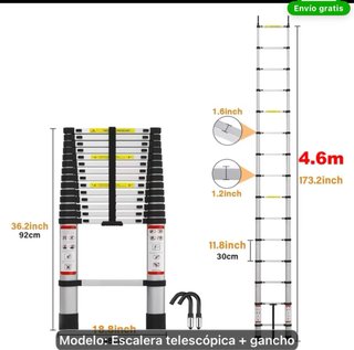 Escalera Telescópica Profesional Plegable