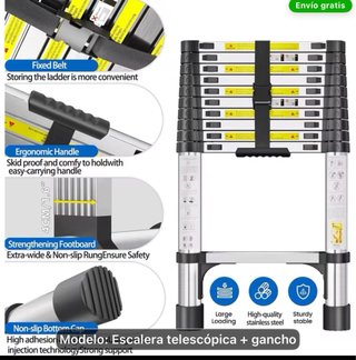 Escalera Telescópica Profesional Plegable