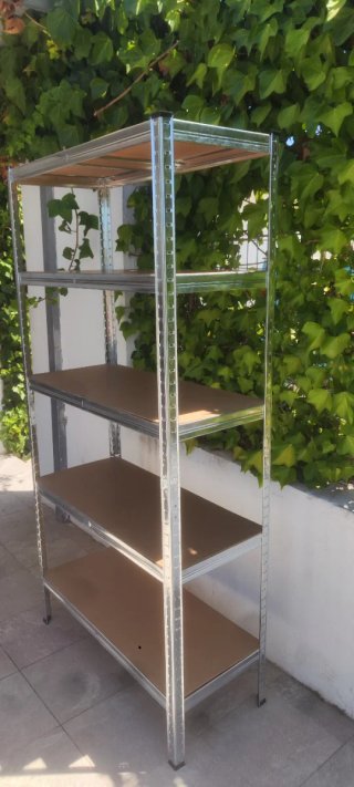 Estantería Metálica 5 Niveles Madera