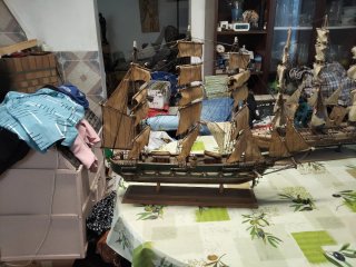 Maqueta Barco Pirata Velero oigo oferta juntos ose