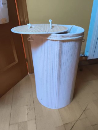 Cubo per biancheria in bambù 60cmx37cm