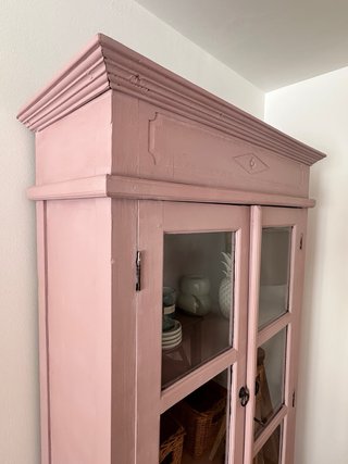 Vitrina antigua restaurada madera maciza