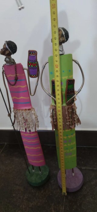 Figuras decorativas africanas 48 cm