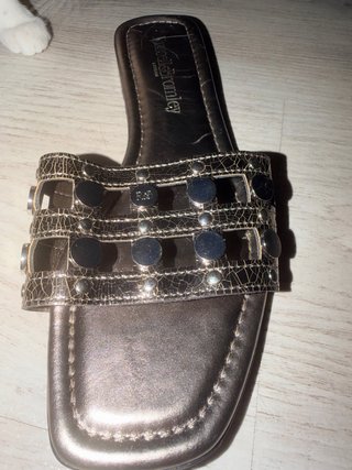 Sandalias Russell & Bromley doradas/plateadas