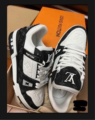 Scarpe Louis Vuitton Uomo Nero Bianco