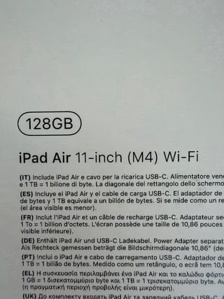 iPad Air 11” 128 GB Wifi Gris Espacial
