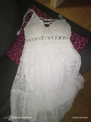 Vestido Ibicenco Blanco Talla Única