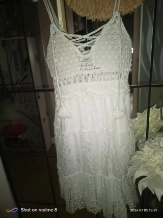 Vestido Ibicenco Blanco Talla Única