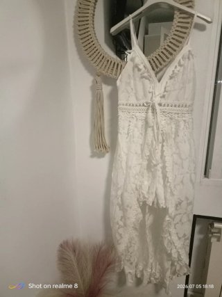 Vestido Ibicenco Blanco Talla Única