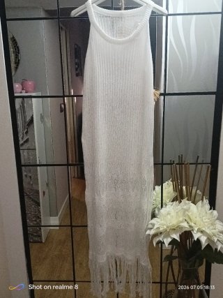 Vestido Ibicenco Blanco Talla Única