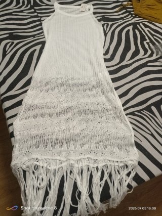 Vestido Ibicenco Blanco Talla Única
