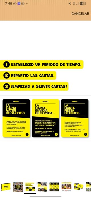 Juego de cartas SERV.D Parejas