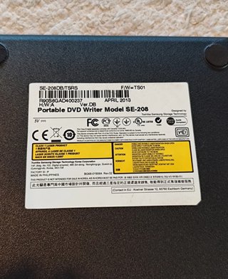 Grabadora DVD Externa Samsung Roja
