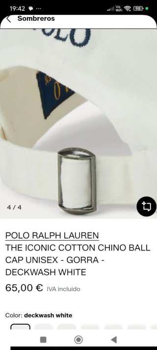 Gorra Polo Ralph Lauren Blanca