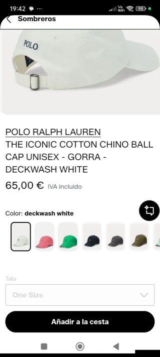Gorra Polo Ralph Lauren Blanca