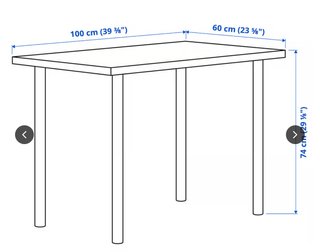 Mesa IKEA blanca 100x60x74cm