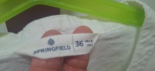 Camisa Springfield Lino Blanca Talla 36