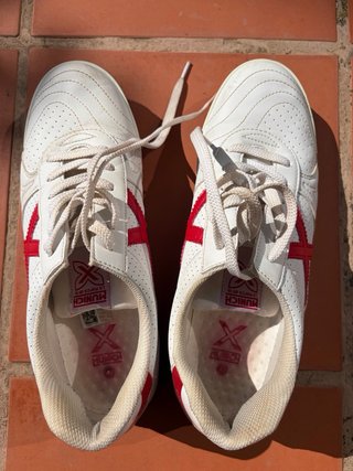 Zapatillas Munich Fútbol Sala Blancas y Rojas