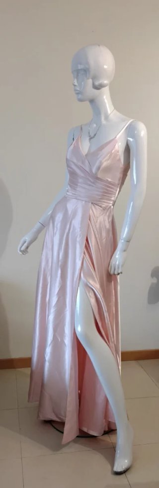Vestido largo rosa elegante Talla S