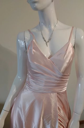 Vestido largo rosa elegante Talla S