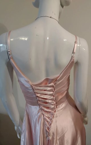 Vestido largo rosa elegante Talla S