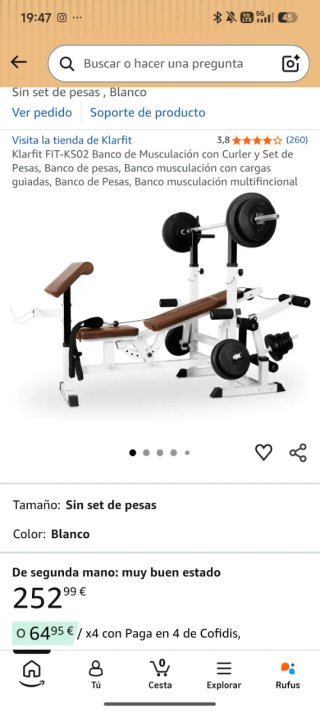 Banco Multiestación Musculación Klarfit