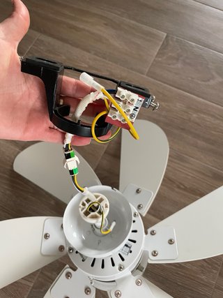 Lámpara Ventilador Techo Blanco Madera