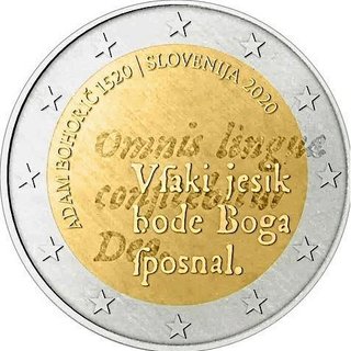 Moneda 2 euros Eslovenia Adam Bohoric 2020