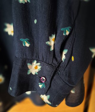 Camisa estampada Unit azul mujer