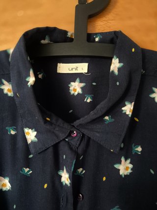 Camisa estampada Unit azul mujer