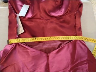 Vestido largo rojo elegante talla XL