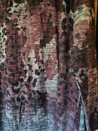Vestido estampado mujer morado y gris