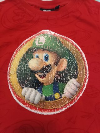 Camiseta Super Mario manga larga roja