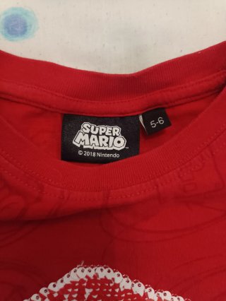 Camiseta Super Mario manga larga roja
