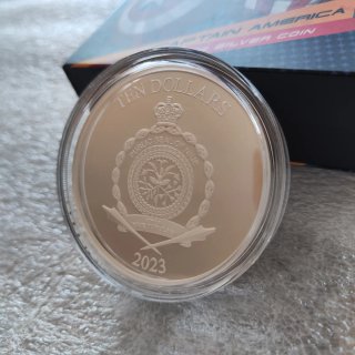 Moneda Plata Capitán América 3 oz Marvel