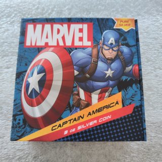 Moneda Plata Capitán América 3 oz Marvel