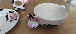 Plato y taza infantil vaca