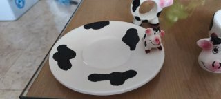 Plato y taza infantil vaca