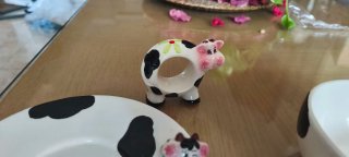 Plato y taza infantil vaca