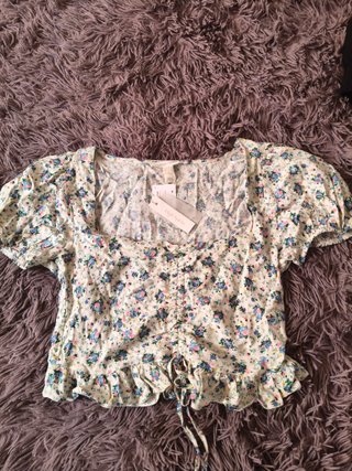 Top High Spirits floral talla única