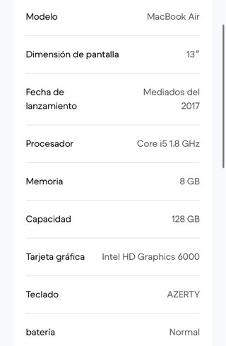MacBook Air 13 Plata