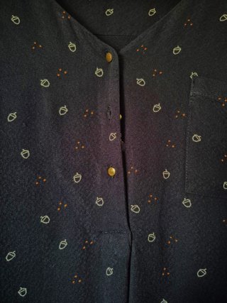 Camisa estampada Unit negra multicolor