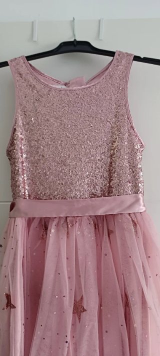 Vestido fiesta niña lentejuelas estrellas. 9-10 añ