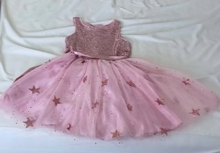 Vestido fiesta niña lentejuelas estrellas. 9-10 añ