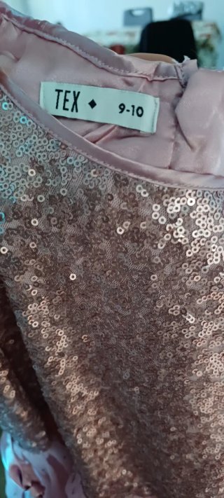 Vestido fiesta niña lentejuelas estrellas. 9-10 añ