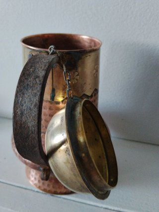 Jarra vintage cobre y latón