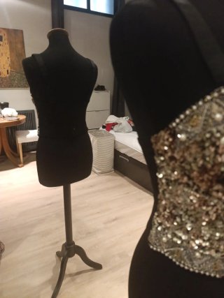 Blusa Corsé Zara M Lentejuelas Perlas