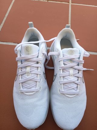Zapatillas Nike Mujer Blancas y Plateadas