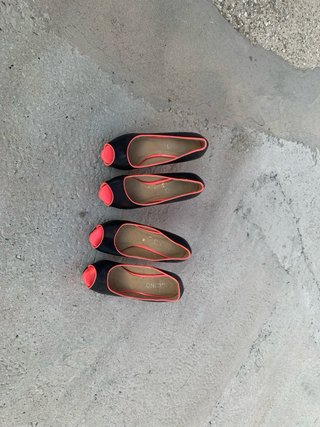 Scarpe tacco nero e fucsia tg 35/36
